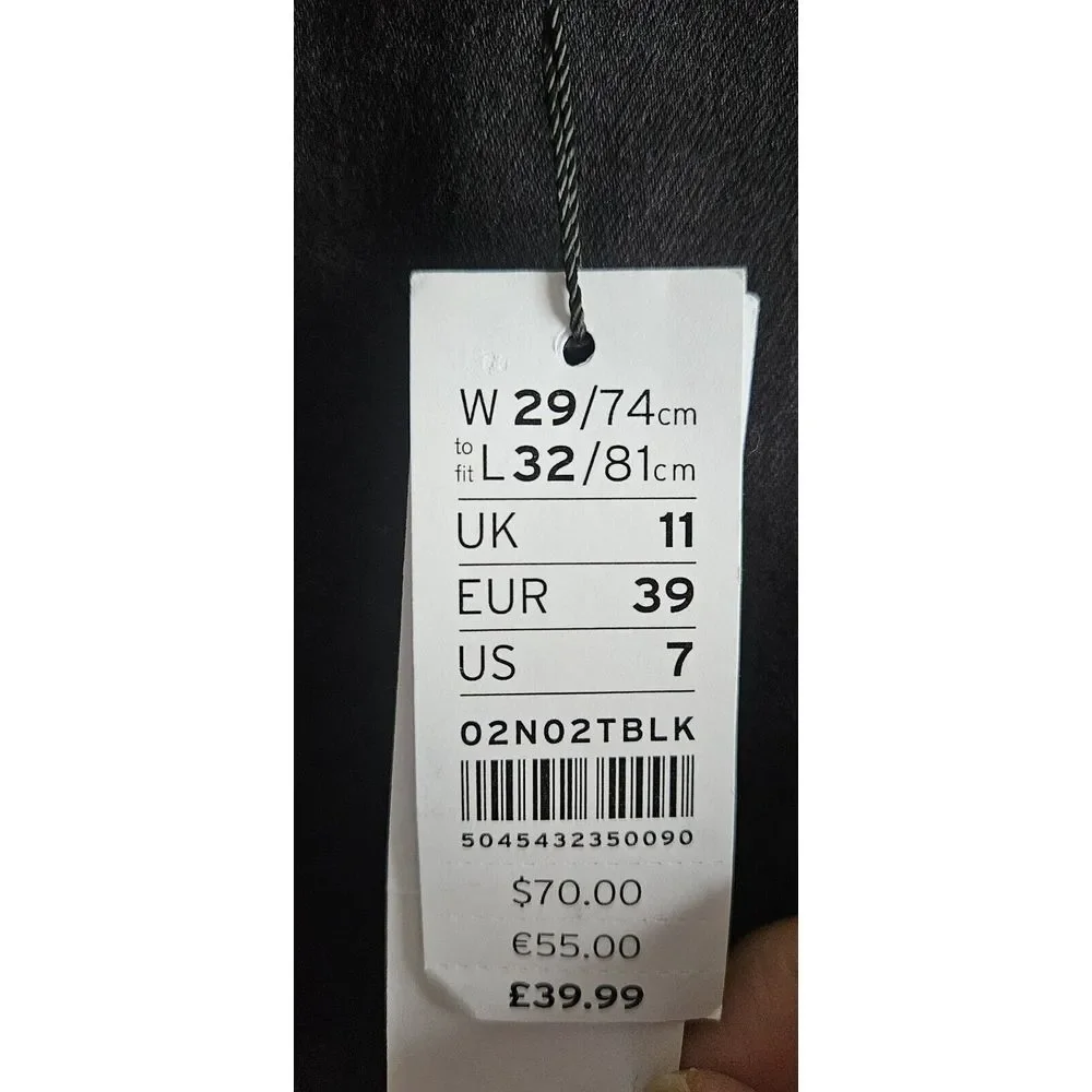 NWT TOPSHOP JAMIE W29 woman black ORGANIC denim skinny stretch jeans Turkey made